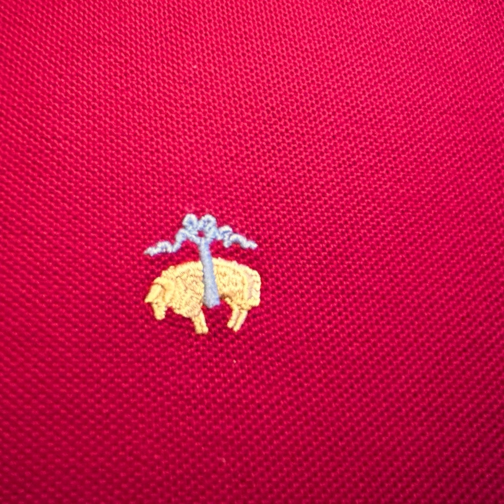 Brooks Brothers Golden Fleece Polo Shirt Mens Size XL Long Sleeve Rugby Red